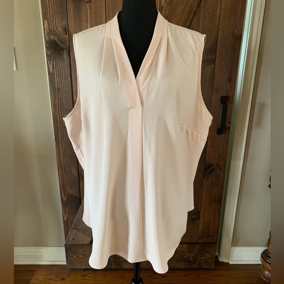 Calvin Klein Tops - Calvin Klein Nude Sleeveless Blouse